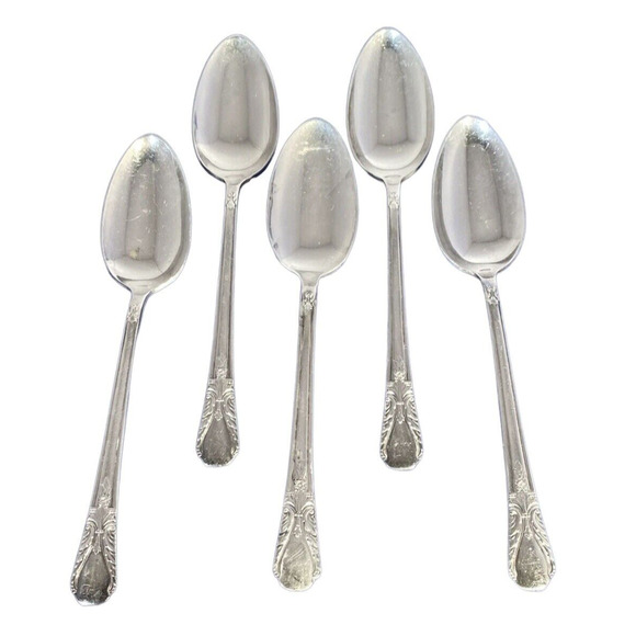Rogers Cutlery Company Other - 1940 6" Silver Plate Teaspoons R.C. Co. Avalon-Cabin Pattern Set of Five